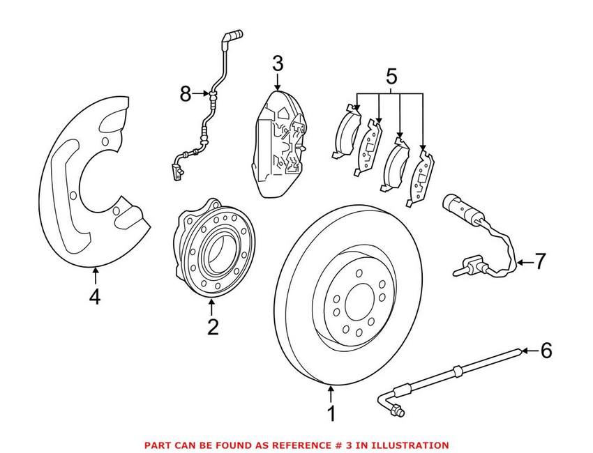 Mercedes Disc Brake Caliper - Front Driver Left 0004210000